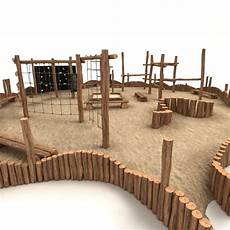 Wooden Playground Game Elements