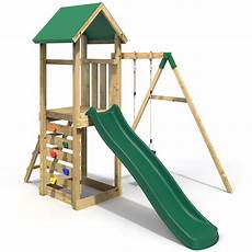 Wooden Swing And Slide