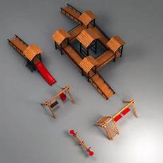 Wooden Playground Game Elements