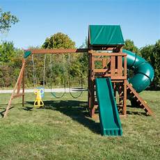 Wooden Swing And Slide