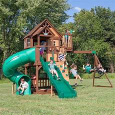 Wooden Swing And Slide